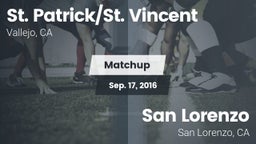 Matchup: St. Patrick/St. vs. San Lorenzo  2016