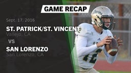 Recap: St. Patrick/St. Vincent  vs. San Lorenzo  2016