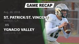 Recap: St. Patrick/St. Vincent  vs. Ygnacio Valley  2016