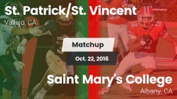 Matchup: St. Patrick/St. vs. Saint Mary's College  2016