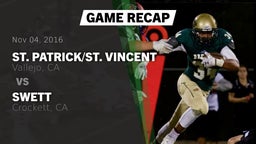 Recap: St. Patrick/St. Vincent  vs. Swett  2016