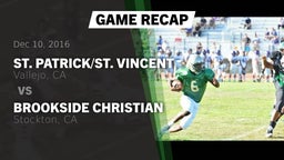Recap: St. Patrick/St. Vincent  vs. Brookside Christian  2016