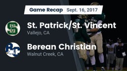 Recap: St. Patrick/St. Vincent  vs. Berean Christian  2017