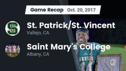 Recap: St. Patrick/St. Vincent  vs. Saint Mary's College  2017