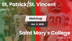 Matchup: St. Patrick/St. vs. Saint Mary's College  2018