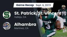 Recap: St. Patrick/St. Vincent  vs. Alhambra  2019
