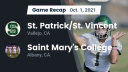 Recap: St. Patrick/St. Vincent  vs. Saint Mary's College  2021