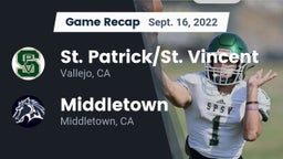 Recap: St. Patrick/St. Vincent  vs. Middletown  2022