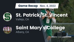 Recap: St. Patrick/St. Vincent  vs. Saint Mary's College  2022