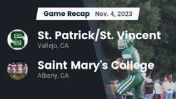 Recap: St. Patrick/St. Vincent  vs. Saint Mary's College  2023