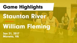 Staunton River  vs William Fleming Game Highlights - Jan 21, 2017