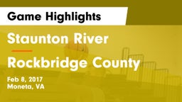 Staunton River  vs Rockbridge County  Game Highlights - Feb 8, 2017