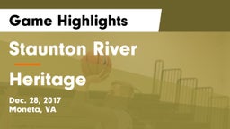 Staunton River  vs Heritage  Game Highlights - Dec. 28, 2017