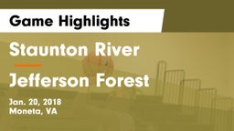 Staunton River  vs Jefferson Forest  Game Highlights - Jan. 20, 2018