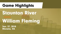 Staunton River  vs William Fleming  Game Highlights - Jan. 27, 2018