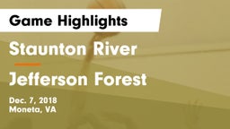 Staunton River  vs Jefferson Forest  Game Highlights - Dec. 7, 2018