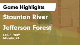 Staunton River  vs Jefferson Forest  Game Highlights - Feb. 1, 2019