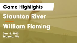 Staunton River  vs William Fleming  Game Highlights - Jan. 8, 2019