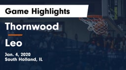 Thornwood  vs Leo Game Highlights - Jan. 4, 2020