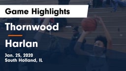 Thornwood  vs Harlan Game Highlights - Jan. 25, 2020