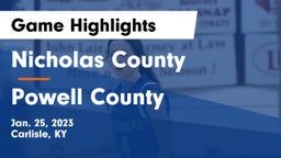 Nicholas County  vs Powell County  Game Highlights - Jan. 25, 2023