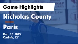 Nicholas County  vs Paris  Game Highlights - Dec. 12, 2023