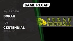 Recap: Borah  vs. Centennial  2016