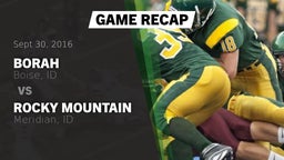 Recap: Borah  vs. Rocky Mountain  2016