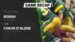 Recap: Borah  vs. Coeur d'Alene  2016