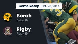 Recap: Borah  vs. Rigby  2017