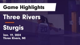 Three Rivers  vs Sturgis  Game Highlights - Jan. 19, 2024