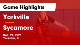 Yorkville  vs Sycamore  Game Highlights - Dec. 21, 2023