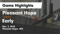 Pleasant Hope  vs Early  Game Highlights - Dec. 3, 2018