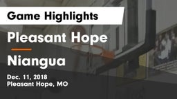 Pleasant Hope  vs Niangua Game Highlights - Dec. 11, 2018