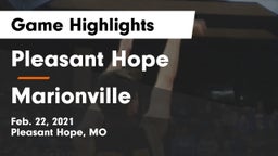 Pleasant Hope  vs Marionville  Game Highlights - Feb. 22, 2021