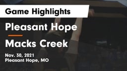 Pleasant Hope  vs Macks Creek  Game Highlights - Nov. 30, 2021