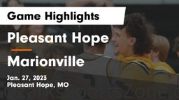 Pleasant Hope  vs Marionville  Game Highlights - Jan. 27, 2023