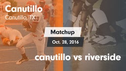 Matchup: Canutillo High vs. canutillo vs riverside 2016