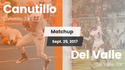 Matchup: Canutillo High vs. Del Valle  2017