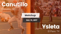 Matchup: Canutillo High vs. Ysleta  2017