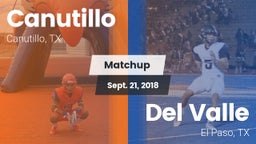 Matchup: Canutillo High vs. Del Valle  2018