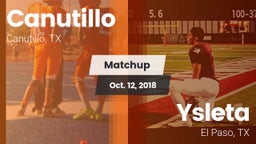 Matchup: Canutillo High vs. Ysleta  2018