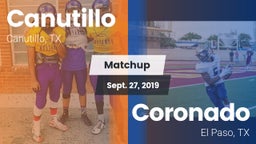 Matchup: Canutillo High vs. Coronado  2019