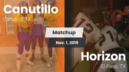 Matchup: Canutillo High vs. Horizon  2019