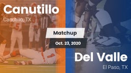 Matchup: Canutillo High vs. Del Valle  2020