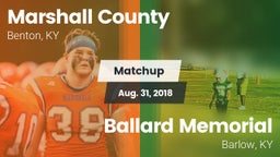 Matchup: Marshall County vs. Ballard Memorial  2018