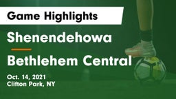 Shenendehowa  vs Bethlehem Central  Game Highlights - Oct. 14, 2021