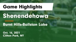 Shenendehowa  vs Burnt Hills-Ballston Lake  Game Highlights - Oct. 16, 2021