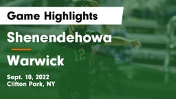 Shenendehowa  vs Warwick  Game Highlights - Sept. 10, 2022