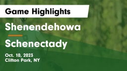 Shenendehowa  vs Schenectady  Game Highlights - Oct. 10, 2023